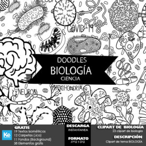 Clipart Biología Blanco y Negro (SET) Principal