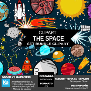 Clipart El espacio a color (SET) Principal