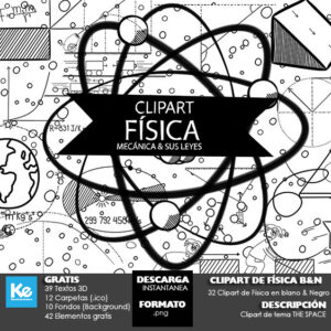 Clipart Física Blanco y Negro (SET) principal