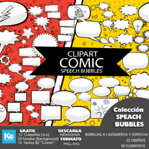 Comic Speach Bubbles clipart (SET) Principal