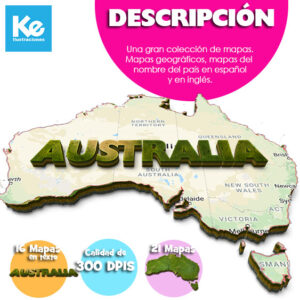 Mapas isométricos clipart de Australia descripción