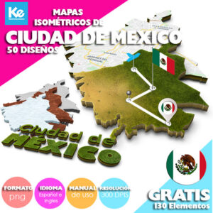 Mapas isométricos de la CDMX principal