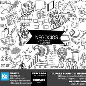 Clipart Negocios Blanco y Negro Principal