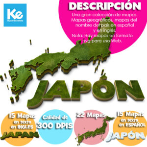 Mapas isométricos de Japón descripción