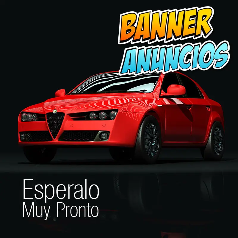 Banner de Carro Deportivo - Diseño Llamativo en Rojo y Negro