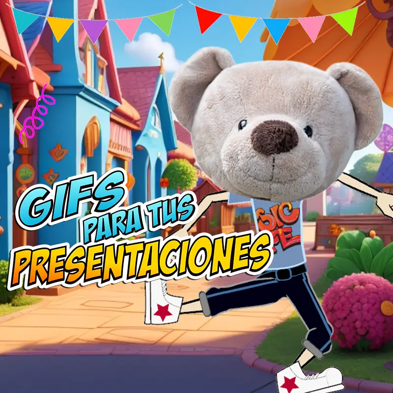 Gif Animado - Osito de Peluche Bailarín Personalizado