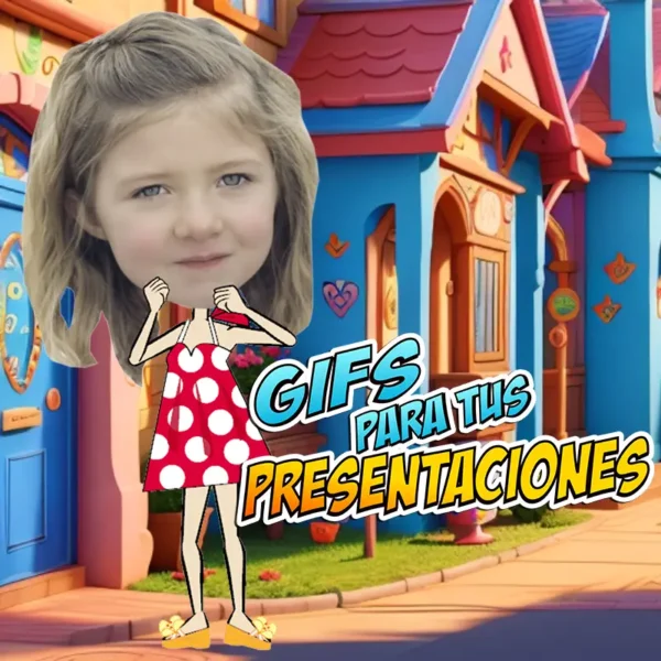 Gif Animado - Niña Saludando Personalizad