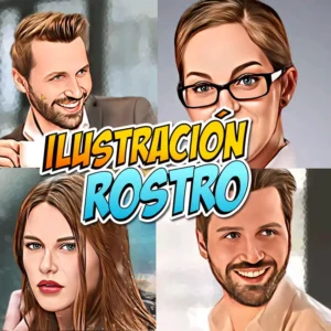 Ilustracion comic de un rostro